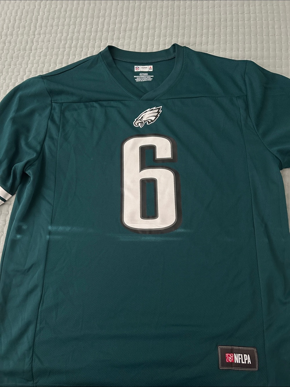 SMITH Teal Men's Football Jersey #6 with White Accents